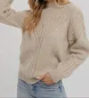 Bluivy Open Stitch Detail Sweater In Oatmeal In Beige