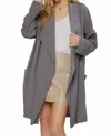 Bluivy Oversized Drapefront Duster In Grey In Gray