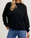 Bluivy Oversized Slouchy Sweater In Black In Black