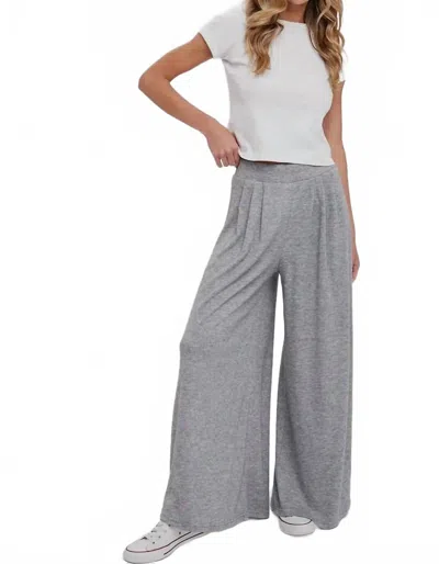 Bluivy Pin Tuck Pant In Grey In Silver