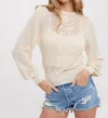 Bluivy Pointelle Knit Top In Natural In Neutral