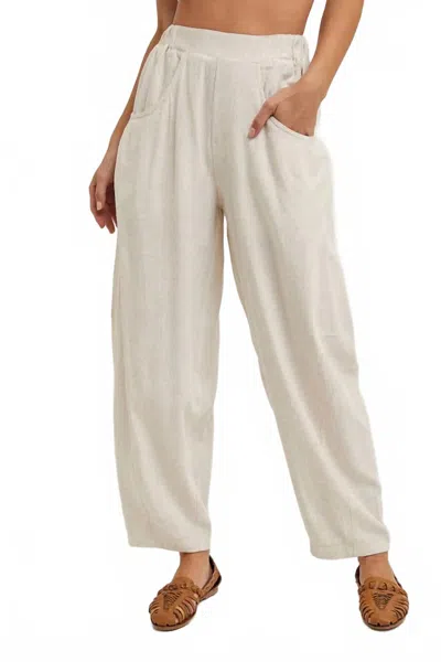 Bluivy Relax Barrel Pants In Oatmeal In Neutral