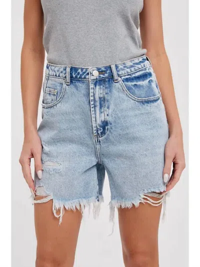 Bluivy Relaxed Mid-length Shorts In Light Denim In Blue