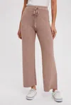 Bluivy Ribbed Sweater Lounge Pants In Latte In Multi