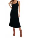 Bluivy Rosalyn Sweater Midi Dress In Black In Black