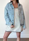 Bluivy Ryder Boyfriend Denim Jacket In Light Wash In Blue
