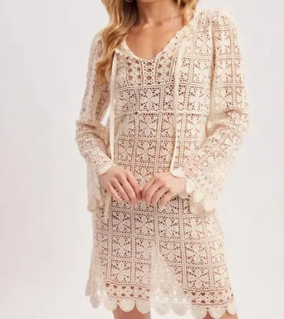 Bluivy Seaside Crochet Coverup Dress In Ivory In White