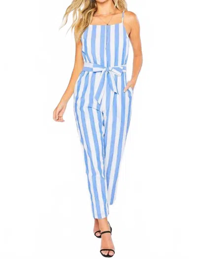Bluivy Sleeveless Sheath Jumpsuit In Blue