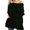 Bluivy Super Soft Cozy Tunic Top In Black