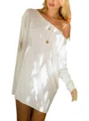 Bluivy Super Soft Cozy Tunic Top In Cream