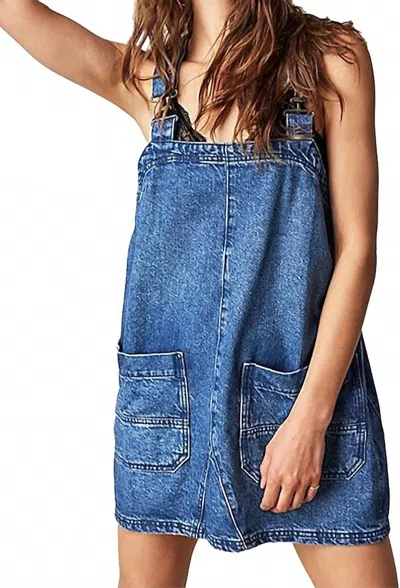 Bluivy The Millie Denim Dress In Blue