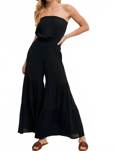 Bluivy Tiered Up Jumpsuit In Black