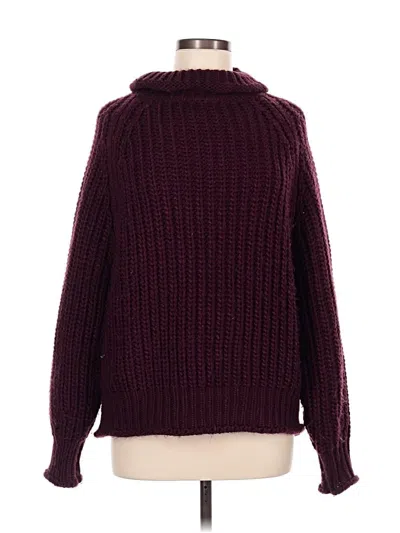 Pre-owned Bluivy Turtleneck Sweater In Burgundy
