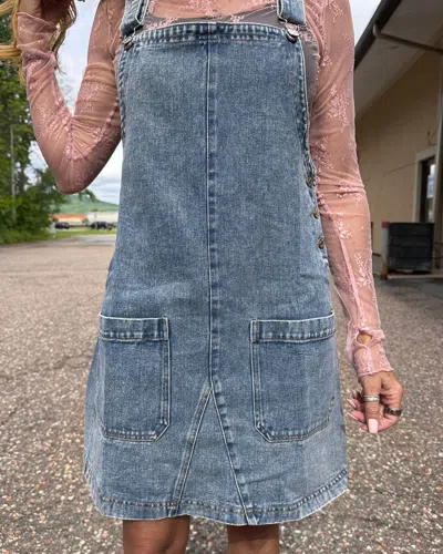 Bluivy Women's Kendall Denim Overall Dress In Blue