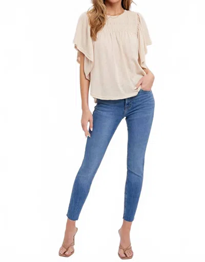 Bluivy Women's Valley Ruffle Top In Cream In Neutral