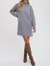 Bluivy Wrapped In Warmth Sweater Dress In Dark Grey In Grey