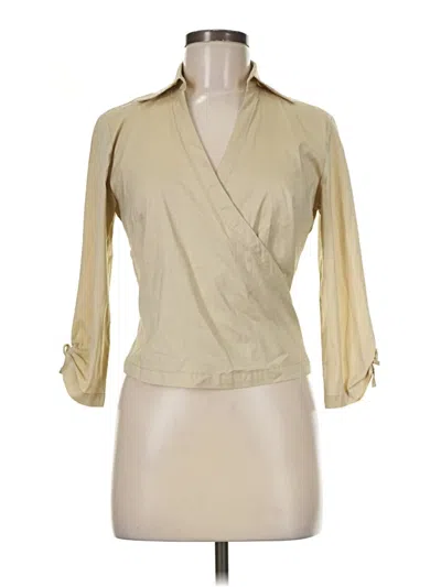 Pre-owned Blukey 3/4 Sleeve Blouse In Tan
