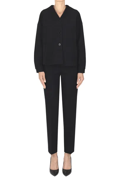 Blukey Blazer And Trousers Suit In Black