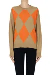 Blukey Diamond Patterned Pullover In Brown