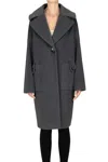 Blukey Oversized Coat In Gray