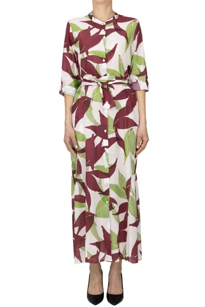 Blukey Printed Cotton Shirt Dress In Multi