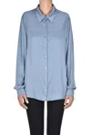 Blukey Satin Shirt In Blue