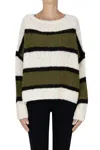 Blukey Striped Boxy Pullover In White