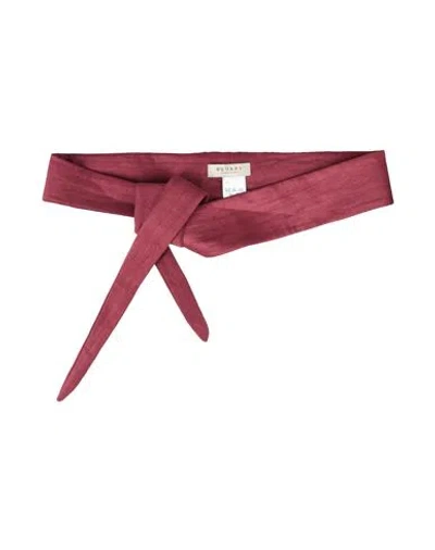 Blukey Woman Belt Garnet Size Onesize Linen, Polyamide In Burgundy
