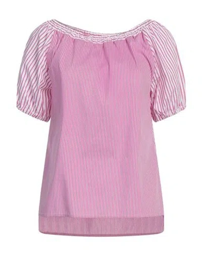 Blukey Woman Top Mauve Size 6 Cotton, Polyamide, Elastane In Purple