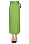 Blukey Wraparound Skirt In Green