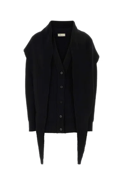 Blumarine 100% Virgin Wool Cardigan In Black