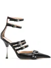 Blumarine Diana 33 Pumps In Black Leather In Black