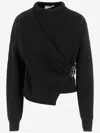 Blumarine Wool Sweater In Black