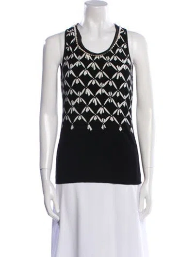 Pre-owned Blumarine 2010's Printed Top In Black