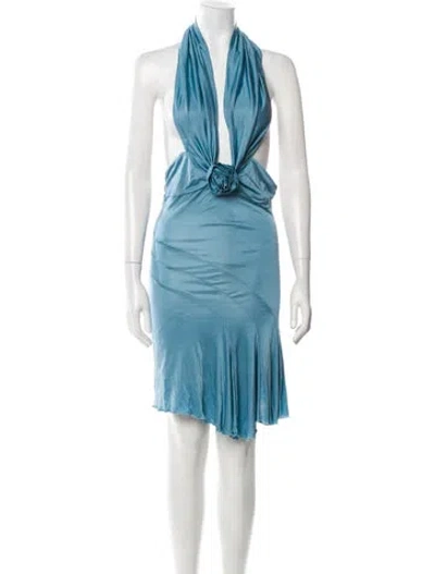 Pre-owned Blumarine 2022 Mini Dress In Blue