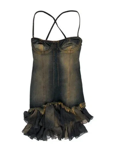 Pre-owned Blumarine 2023 Mini Dress W/ Tags In Blue