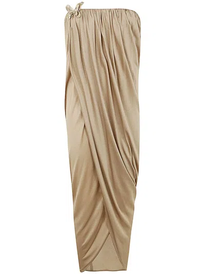 Blumarine 4a092a Dress Bustier Sable` In Almond