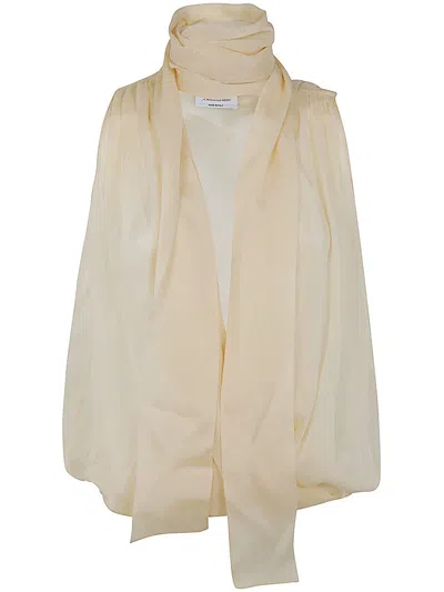 Blumarine 4c091a Blouse With Bow In White