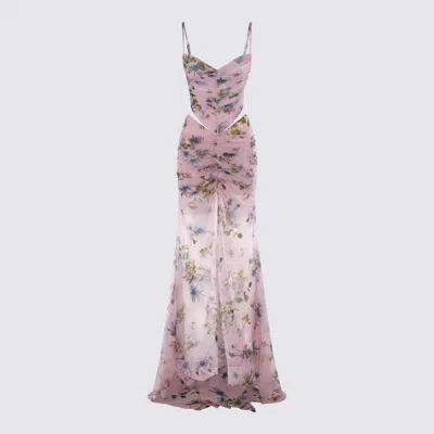 BLUMARINE BLUMARINE PINK AND BLUE DRESS