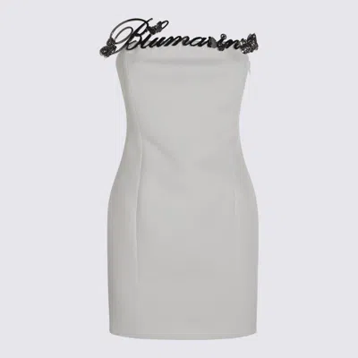 BLUMARINE BLUMARINE WHITE SILK DRESS