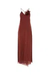 Blumarine Brick Crepe Dress