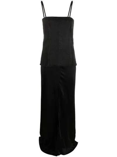 Blumarine Abito Raso Ins.denim Clothing