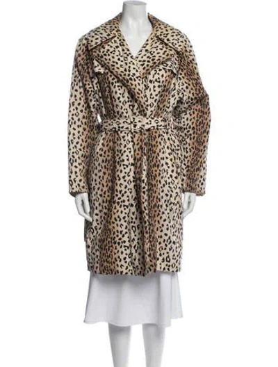 Pre-owned Blumarine Animal Print Coat In Neutral