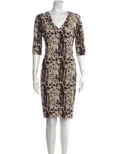 Pre-owned Blumarine Animal Print Knee-length Dress In Multi