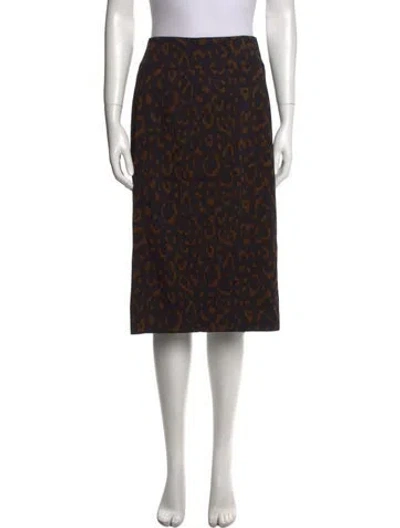 Pre-owned Blumarine Animal Print Knee-length Skirt In Black
