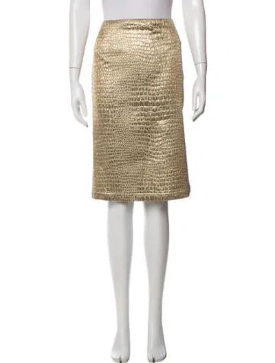 Pre-owned Blumarine Animal Print Midi Length Skirt W/ Tags In Multi