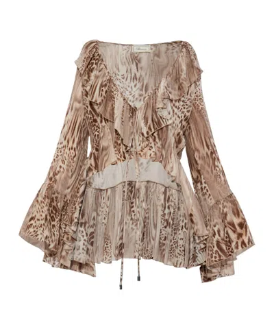 BLUMARINE PRINTED CHIFFON BLOUSE