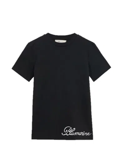 Blumarine Artistic Printed T-shirt With Logo Detail