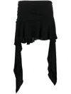 Blumarine Asymmetric-design Flared Skirt In Black
