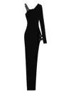 Blumarine Asymmetric Dress In Black